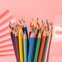 Ensemble de crayons de couleur 12 18 24 36 48, crayons de dessin pour enfants, crayons de coloriage, trousse de papeterie scolaire