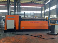 Machine de cintrage de tôles CNC à 4 rouleaux W12 12x2500 personnalisée, orange et noire, entièrement automatique, certifiée CE