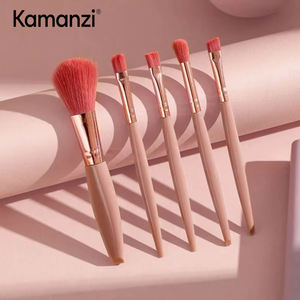 Juego de <span class=keywords><strong>brochas</strong></span> para polvos planos duraderos de precisión, licuadora de base, corrector de cejas, cepillos de ventilador, mango de plástico, brocha de maquillaje individual para la cara - Product Image 6