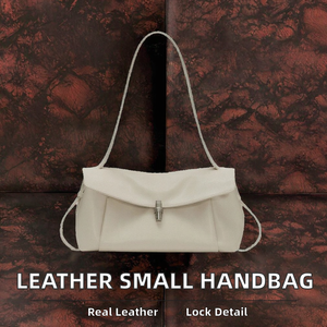 Sac à main bandoulière haut de gamme en cuir de <span class=keywords><strong>vachette</strong></span> véritable pour femme, petit format, polyvalent et tendance, avec doublure en polyester et fermeture à rabat - Product Image 6