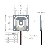 ESMTS1000 Celda de Carga Micro Electrónica de Puente Completo de Alta Precisión de 50 kg con Precisión de 0.05% FS para Básculas de Plataforma y de Pie