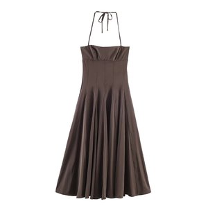 SHENZHU Abito Midi da <span class=keywords><strong>Donna</strong></span> <span class=keywords><strong>Retrò</strong></span> con Collo Halter, Nuova Collezione Primavera/Estate 2026, Elegante e alla Moda 4772354 - Product Image 2
