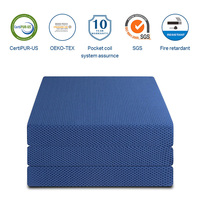 Matelas pliant en mousse à mémoire de forme Matelas de sol pliable à gel de 4 pouces Surmatelas respirant à trois volets