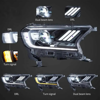 Ford Ranger 2015 à 2026 - Mise à niveau style Mustang - Phare LED avec DRL - Plug and Play - Feux avant - Accessoires de voiture