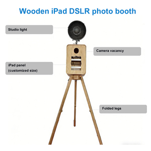 Photomaton portable multifonctionnel en bois massif, design vintage, écran tactile, impression instantanée DSLR, prix <span class=keywords><strong>de</strong></span> gros - Product Image 6