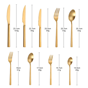 <span class=keywords><strong>Set</strong></span> <span class=keywords><strong>di</strong></span> <span class=keywords><strong>posate</strong></span> e forchetta pesante con manico pesante <span class=keywords><strong>di</strong></span> lusso in acciaio inossidabile 18/10 <span class=keywords><strong>Set</strong></span> <span class=keywords><strong>di</strong></span> <span class=keywords><strong>posate</strong></span> in <span class=keywords><strong>oro</strong></span> opaco per il matrimonio - Product Image 6