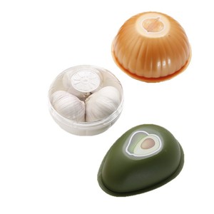 Contenedor redondo para almacenamiento de verduras, caja de almacenamiento de alimentos con tapa abatible para mantener frescos los aguacates, cebollas y tomates - Product Image 3