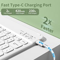 Penutup Keyboard tablet abs, dapat dilepas dengan keyboard nirkabel Bluetooth 11 12.9 2021