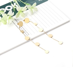 Pendientes Largos con Cadena y Perlas, Chapados en Oro de 18K, Acero Inoxidable, Estilo Minimalista, Elegante, Joyería de Moda para Mujer - Product Image 2