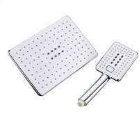 Ensemble de douche pluie pour salle de bain, pommeau de douche rond et douchette à main, accessoire de douche en ABS