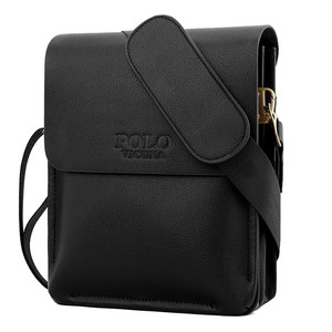 Marca VICUNA POLO, Proveedores Chinos, Bolso <span class=keywords><strong>Bandolera</strong></span> Clásico de Moda, Venta al Por Mayor, MOQ Bajo, Bolso Mensajero de Cuero PU Suave, Negro, para <span class=keywords><strong>Hombre</strong></span> - Product Image 1