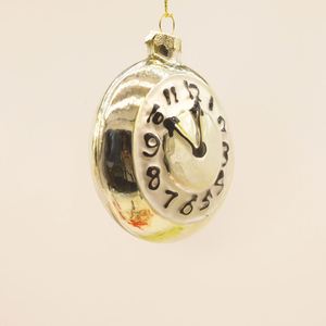 ลูกบอลแก้วตกแต่งงานแต่งงานคริสต์มาสปีใหม่ ของตกแต่งงานปาร์ตี้ คุณภาพสูง งานฝีมือแก้วรูปทรงนาฬิกา - Product Image 6