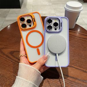 3 en 1 couleur personnalisée antichoc magnétique porte-objectif support support téléphone housse pour <span class=keywords><strong>iPhone</strong></span> 15 16 14 13 12 <span class=keywords><strong>11</strong></span> Pro Max Plus - Product Image 3