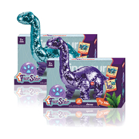 Peluche à paillettes réversibles, 1 pièce, jouet de marche, son, télécommande, dinosaure, idée de cadeau de noël pour enfant