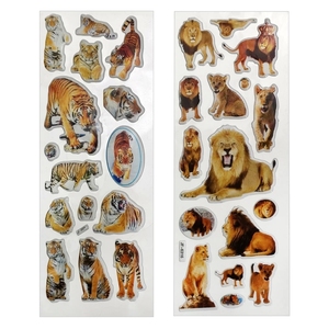 Autocollants 3D Animaux OEM pour Enfants sur Album de Scrapbooking Téléphone Ordinateur Portable Tigre Lion Panda Autocollant - Product Image 4