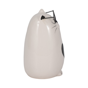 Statuetta di Gatto in Ceramica con Occhiali e Design a Cuore per Decorazione Casa, Bagno, Ufficio, Scaffale - Product Image 3