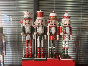ของขวัญXMASสีชมพูCandy Caneสีพาสเทลไม้คริสต์มาสตุ๊กตาทหารNutcrackerรูปสําหรับตกแต่งบ้านคริสต์มาส - Product Image 5