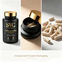 SYC BIO Vente en gros d'extrait botanique d'Ashwagandha 3000mg en capsules, prix direct usine, fournisseur OEM ODM, 60 capsules végétaliennes