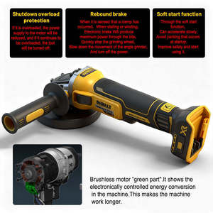 <span class=keywords><strong>Amoladora</strong></span> Angular Inalámbrica Profesional <span class=keywords><strong>Dewalt</strong></span> con Motor sin Escobillas de Alta Potencia para Bricolaje/Hogar, Ingeniería de Construcción, Universal - Product Image 4