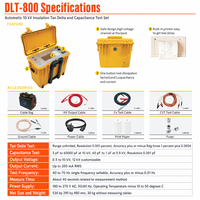 Système de test Tan Delta à écran couleur DLT-800 0,5-10 kV à un bouton pour les traverses de transformateur et les transformateurs de courant