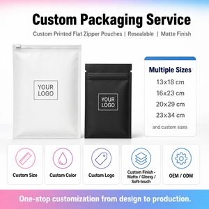 Sacs d'emballage en Mylar personnalisés pour aligneurs dentaires transparents à domicile avec fermeture éclair réutilisable, sacs plats pour aligneurs transparents - Product Image 2