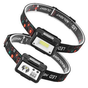 Lampe frontale <span class=keywords><strong>LED</strong></span> COB à détecteur de mouvement, lumière blanche/rouge, étanche IP55, 3 modes, <span class=keywords><strong>bandeau</strong></span> réglable, batterie rechargeable 1000 mAh, fixation - Product Image 6