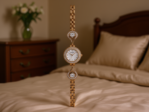 Glashtte Women's Watch 26 Mm Yellow Gold Round Case Sapphire Dial Analog Quartz Elegant Style Date Display - Product Image 2