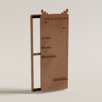 Miroir mural pleine longueur avec panneau perforé dissimulant la boîte à compteur domestique, finition chêne, design de porte coulissante à pousser et tirer pour entrée ZWJ050