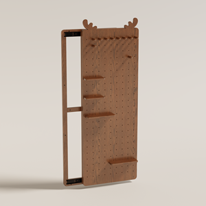 <span class=keywords><strong>Specchio</strong></span> a Parete con Pannello Forato per Nascondere il Contatore Elettrico, Finitura in Quercia, Design con Porta Scorrevole a Spinta e Trazione per <span class=keywords><strong>Ingresso</strong></span> ZWJ050 - Product Image 6
