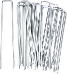 Agrafes pneumatiques en argent de calibre 21, série 80, type U, référence 8012, avec tige lisse en fer - Product Image 5