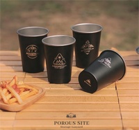 IRONDONKEY 350ml vaisselle extérieure Portable tasse à café 304 acier inoxydable café boisson froide tasse Camping bière tasse