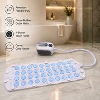 Tapis de bain à bulles en plastique réglable à 6 vitesses, bulles denses, massage complet du corps, spa domestique électrique écologique, télécommande sans fil