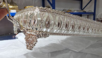 Hoogwaardig Dienblad Bruiloftsgeschenk Gebruik Aluminium Metaal Zilver Afgewerkt Beste Ontwerp Dienblad Met Zijdige Handgreep
