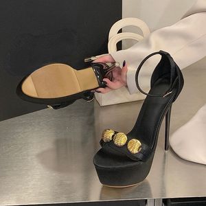 Sapato De Salto Summer New Design Chunky <b>Open</b> <b>Toe</b> Super High <b>Heel</b> Women <b>Platform</b> <b>Heels</b> - Product Image 4