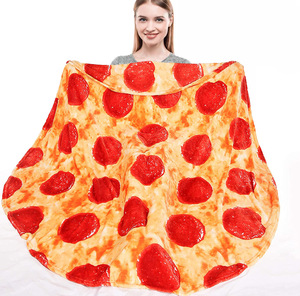 Venta al por mayor mexicano 150cm 180cm un solo lado niños Tortilla franela <span class=keywords><strong>Pizza</strong></span> Manta polar mantas - Product Image 1