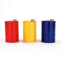 Mini gourde isotherme en acier inoxydable de 750 ml en forme de fût d'huile, avec logo personnalisé, capacité de 25 oz, idéale pour les cadeaux d'affaires, le whisky, la randonnée et le camping