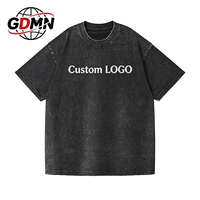 T-shirt Homme Oversize en Coton Pur 230G, Lavage Vintage, Effet Vieilli, Logo Personnalisé, Délavé à l'Acide, Streetwear, T-shirt Vierge à Grammage Lourd