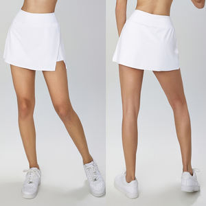 Vente directe d'usine Menthe réfrigérée Cool Yoga Jupe <span class=keywords><strong>Tennis</strong></span> Sports Fitness Séchage rapide Été Nylon Solide Multicolore <span class=keywords><strong>Tennis</strong></span> Jupe - Product Image 1
