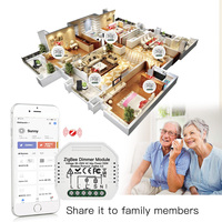 Nouveau contrôleur de gradation SCR 2022, deux canaux, interrupteur ZigBee à gradation cachée, 2 voies avec contrôle via l'application Smart Life