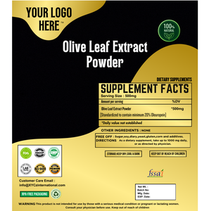 Gran oferta, polvo de extracto de hoja de olivo orgánico, polvo de extracto de hojas de olivo 100%, muestras gratis, extracto de hoja de Olivo - Product Image 2