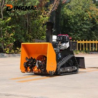 Mesin Pembersih Salju Remote Control dengan Lebar Pembersihan 600mm, Dilengkapi Pisau Pendorong dan Trek Karet untuk Halaman, Pabrik, dan Pekerjaan Jalan