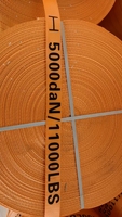 Sangle de cerclage manuelle en polyester tressé lisse orange, 40 mm x 2,3 mm d'épaisseur, haute ténacité, durable, certifiée ISO9001, pour carton