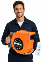 Enrouleur de câble électrique automatique classique 1111 Orange-Rouge avec rallonge rétractable de 20 mètres et garantie de 3 ans
