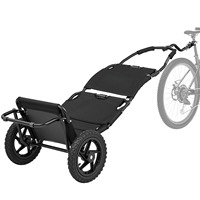 Remorque de vélo pliable pour le camping et la pêche, cadre métallique, grande capacité de chargement, remorque de vélo pour le transport de marchandises, pour la chasse