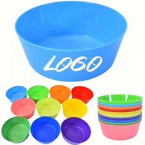 Bol à soupe coloré réutilisable en PP de qualité alimentaire avec LOGO personnalisé pour adultes, tout-petits et bébés – Idéal pour salades et desserts – Compatible micro-ondes et lave-vaisselle - Product Image 1