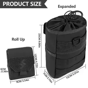 롤 드로우 스트링 소프트 백 자동 언로드 매거진 백 접이식 공장 맞춤형 야외 전술 버섯 가방