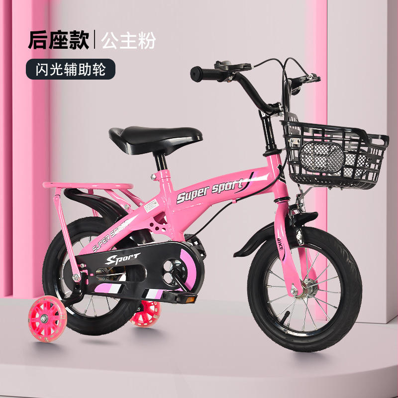 Rueda trasera con luces intermitentes rosas para asiento.