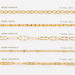 Collar de cadena de eslabones con diseño de oro sólido puro, joyería de moda de oro japonés de 18 quilates para mujer - Product Image 6