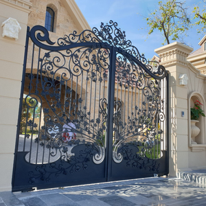 Clôtures décoratives de luxe en fer forgé galvanisé de qualité supérieure, portails d'allée, embouts de poteaux, quincaillerie, modélisation 3D pour jardin - Product Image 1