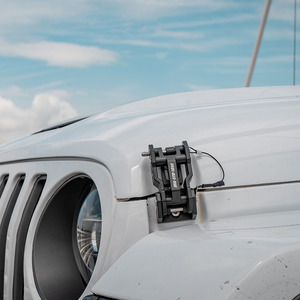 Kit cattura cofano nero in lega di alluminio <span class=keywords><strong>con</strong></span> specchietto retrovisore per Jeep Wrangler JL2018 + F2006 - Product Image 4